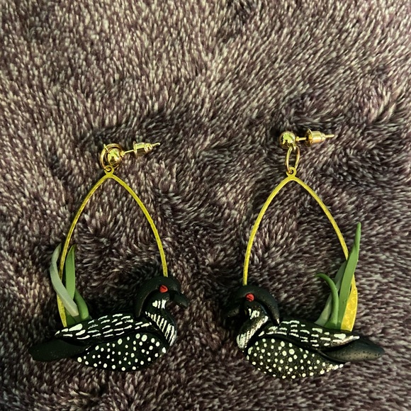 HANDMADE Polymer Clay Loon Earrings - Picture 4 of 7